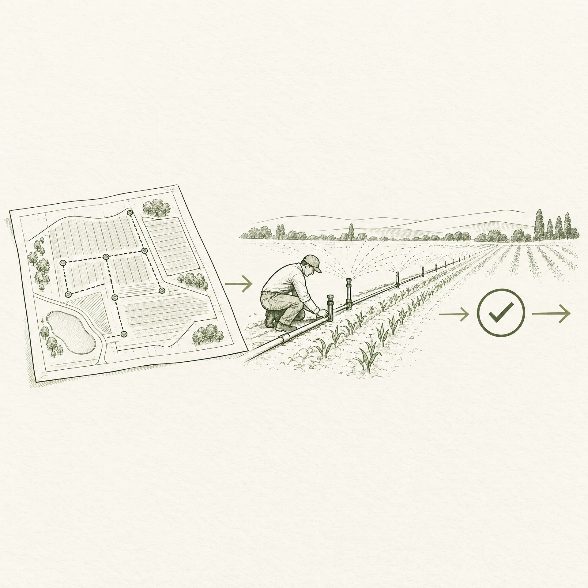 Next irrigation project step sketch